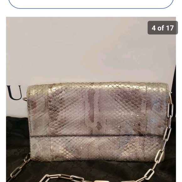 Vintage Gucci Tom Ford Runway Python Snakeskin shoulder clutch bag - Picture 8 of 12